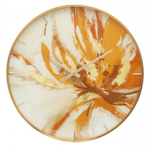 Ceas decorativ multicolor din metal si MDF, ∅ 60 cm, Toply Mauro Ferretti
