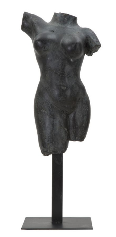 Figurina decorativa neagra din polirasina, 19x17x50 cm, Museum Woman Mauro Ferretti - Img 1
