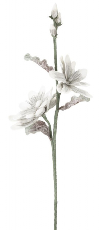 Floare artificiala gri din plastic si metal, ø 25 x H98 cm, Magnolia B Mauro Ferreti