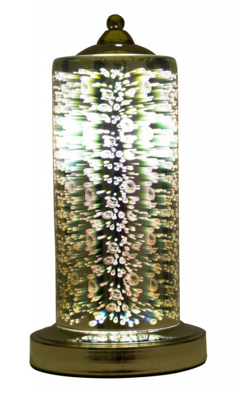 Lampa argintie din metal si sticla, ø 17 cm, soclu E14, Max 40W, Lexington-B 3D Mauro Ferreti - Img 1