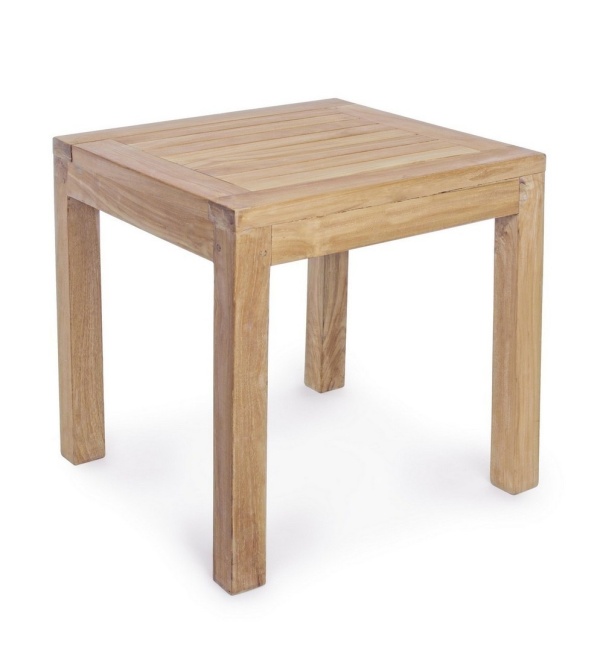 Masuta de cafea pentru gradina, lemn de teak, natur, 50x50x50 cm, Teak Bizzotto