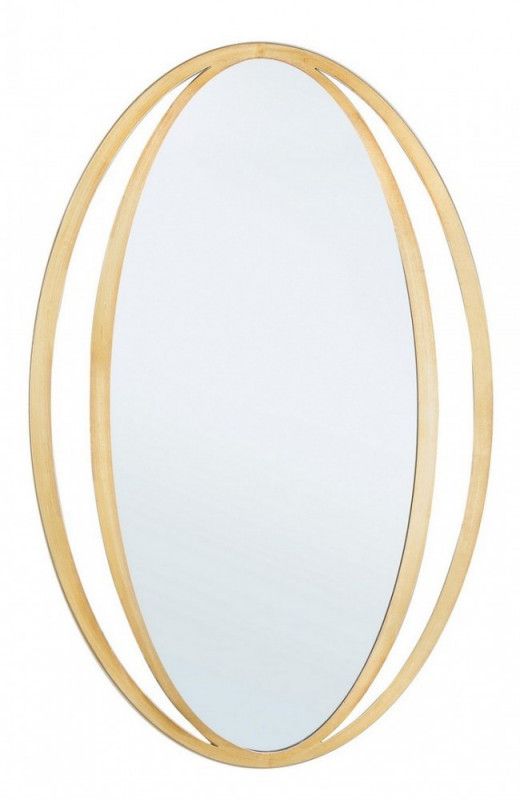 Oglinda ovala aurie din metal, 80x51,5 cm cm, Nabila Bizzotto
