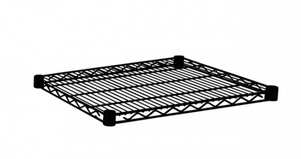 Polita pentru rafturi depozitare modulare negru mat din metal, 60x45 cm, Lux Bizzotto
