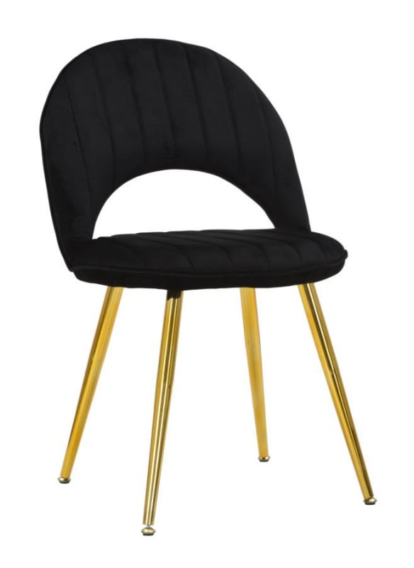 Set 2 scaune dining din metal si catifea, spatar reglabil, 52 x 48 x 78 cm, Flex Mauro Ferreti