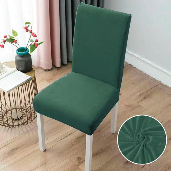 Set huse elastice pentru scaun, uni, 6 piese, verde, SC-03