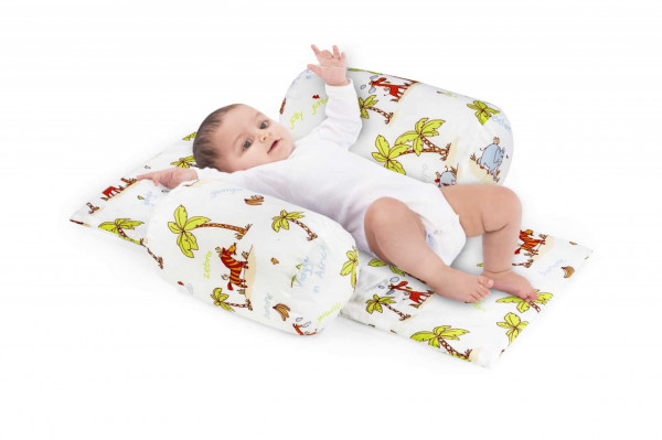 Suport de siguranta SomnArt cu paturica impermeabila pentru bebelusi, Jungle - Img 1