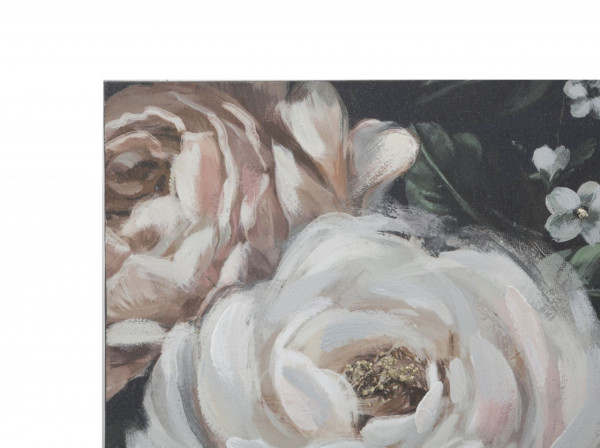 Tablou decorativ multicolor din lemn de Pin si panza, 120x3,7x60 cm, Red Flower-B Mauro Ferretti - Img 2