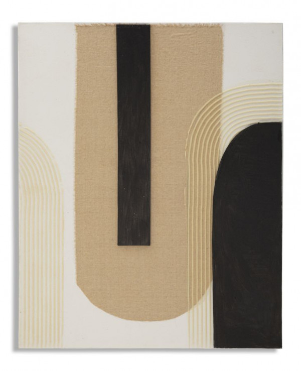 Tablou decorativ multicolor din lemn de Pin si panza, 80x2,8x100 cm, Lofty-B Mauro Ferretti - Img 1