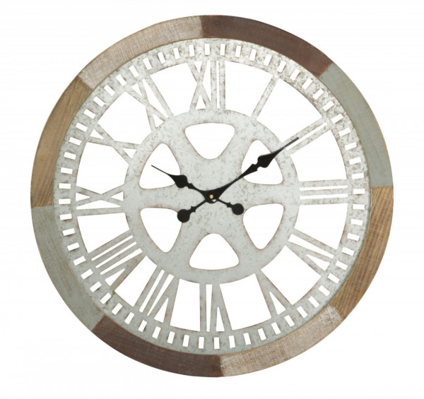 Ceas decorativ din metal si MDF, ø 71 cm, Ingranaggio Mauro Ferreti
