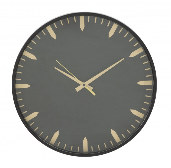 Ceas decorativ negru din MDF si metal, ∅ 40 cm, Glam Elegant Mauro Ferretti