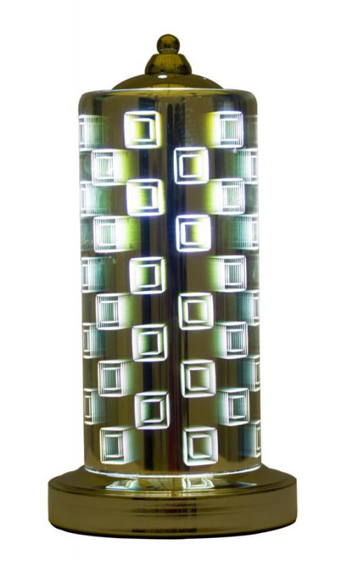 Lampa argintie din metal si sticla, ø 17 cm, soclu E27, Max 40W, Lexington-A 3D Mauro Ferreti