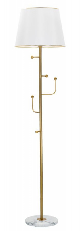 Lampadar auriu / alb din metal, soclu E27, max 40W, Ø 41 cm, Hanger Mauro Ferreti