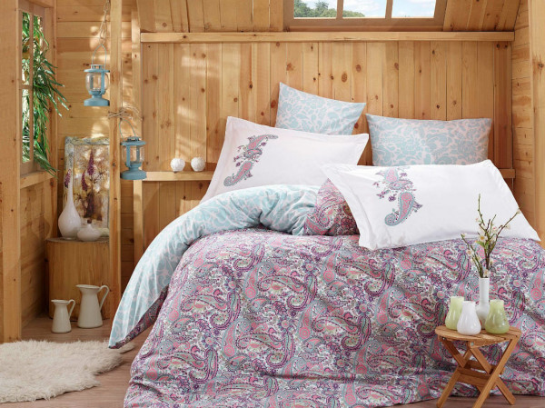 Lenjerie de pat bumbac 100% poplin, pat 2 persoane, Hobby Home, HBP-13
