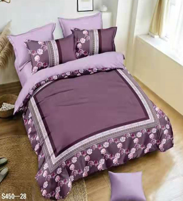 Lenjerie de pat catifea, lila, 6 piese, S450-28