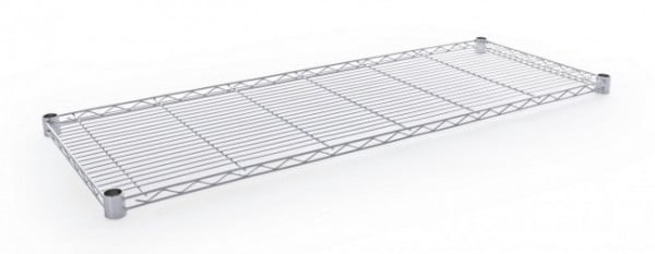 Polita pentru rafturi depozitare modulare crom din metal, 120x45 cm, Lux Eco Bizzotto