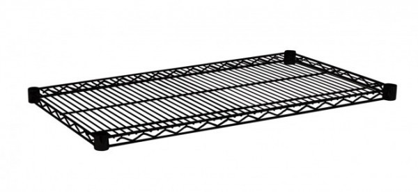 Polita pentru rafturi depozitare modulare negru mat din metal, 90x45 cm, Lux Bizzotto