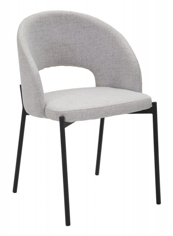 Set 2 scaune dining gri deschis din stofa si lemn de Pin, 51x53x80 cm, Helsinki Mauro Ferretti - Img 1