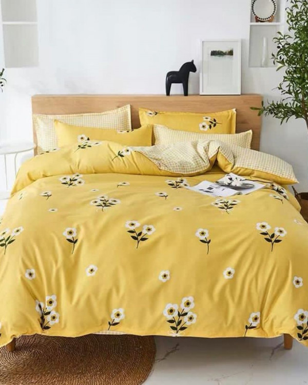 Set Lenjerie de Pat Bumbac Satinat, 4 Piese, Pat 1 Persoana, Mimi