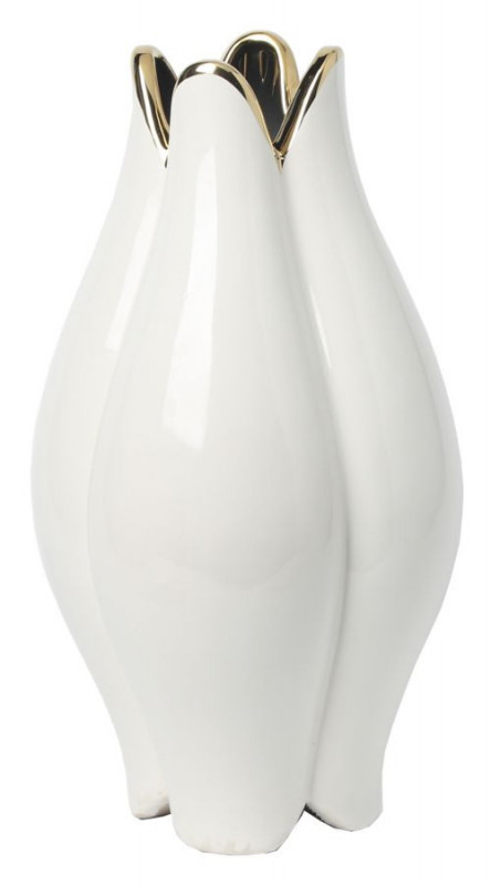 Vaza alba din ceramica, Ø 21 cm, Potter Mauro Ferreti - Img 1
