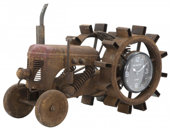 Ceas decorativ de masa din metal, 43 x 29,5 x 21 cm, Trattore Mauro Ferreti - Img 1
