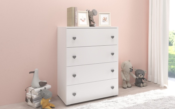 Comodă cu patru sertare, 80x40x102cm, ELZA, ADRK Furniture