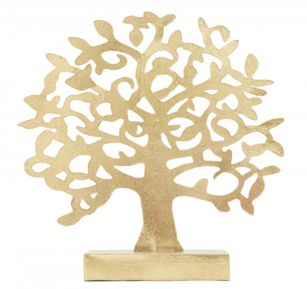 Decoratiune copac auriu din metal, 31x8,5x31,5 cm, Alberto Mauro Ferretti