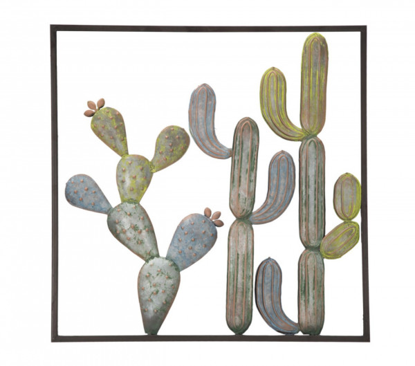 Decoratiune de perete din metal, 50 x 1,3 x 50 cm, Cactus C Mauro Ferreti