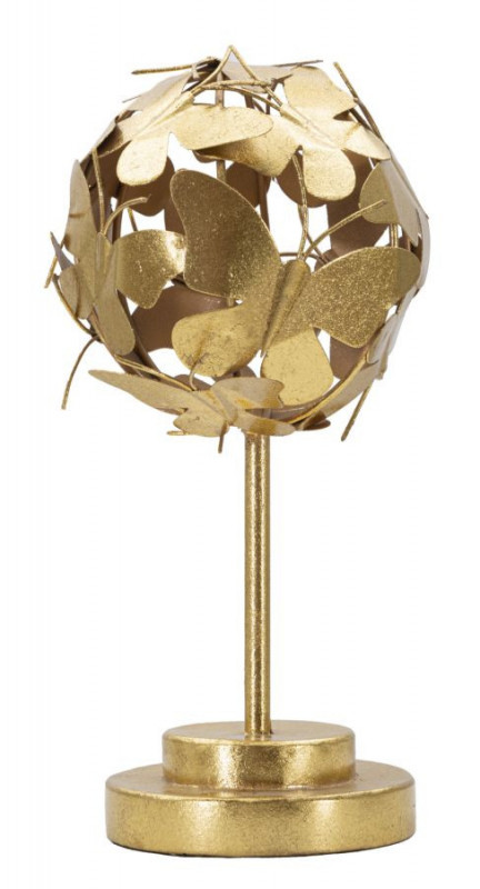 Decoratiune fluturi aurii din metal, ∅ 15,5 cm, Butterfly Mauro Ferretti
