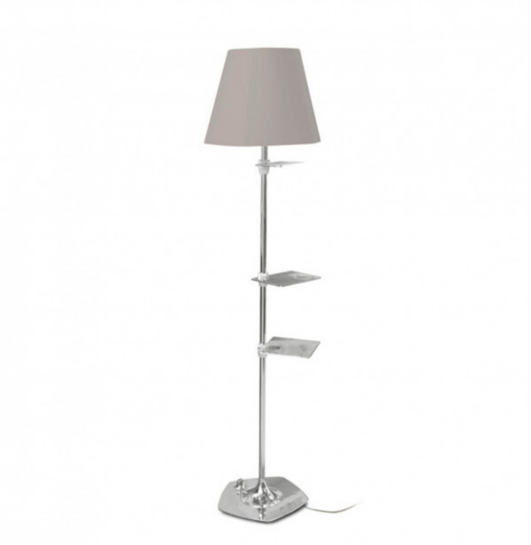 Lampa podea Shelf I, Soclu E27, Max 60W, negru / crom, Kelektron
