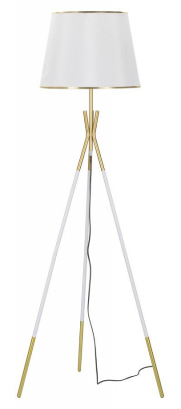 Lampadar auriu / alb din metal, soclu E27, max 40W, Ø 61 cm, Triply Mauro Ferreti - Img 1