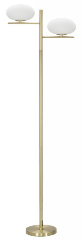 Lampadar auriu din metal, Soclu E27 Max 40W, 51x24x180 cm, Oval Glamy Mauro Ferretti