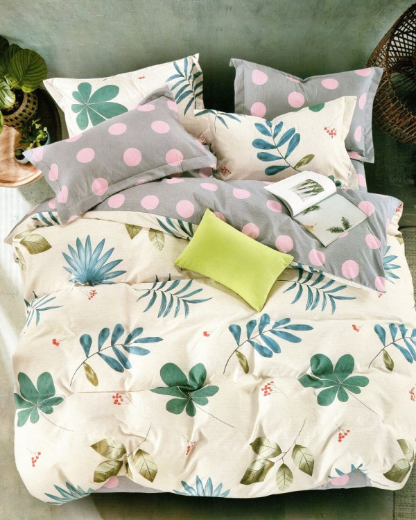 Lenjerie de Pat 1 Persoana, Finet, 4 Piese, Ferns, FNJ1-50