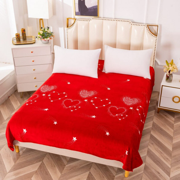 Patura cocolino, pat 2 persoane, 200x230 cm, rosu, PS-65