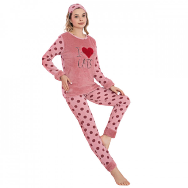 Pijama dama, cocolino, roz pal, PFC-109