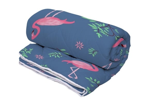 Pilota Alcam Pink Flamingo microfibra matlasata, 140x200 cm, 250g/mp