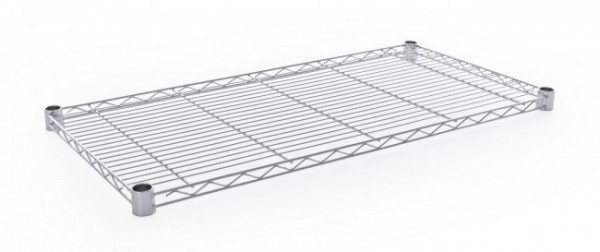 Polita pentru rafturi depozitare modulare crom din metal, 90x45 cm, Lux Eco Bizzotto