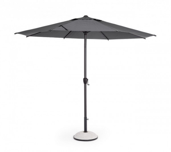 Umbrela de gradina cu brat pivotant gri antracit din poliester si metal, ∅ 300 cm, Rio Bizzotto - Img 1