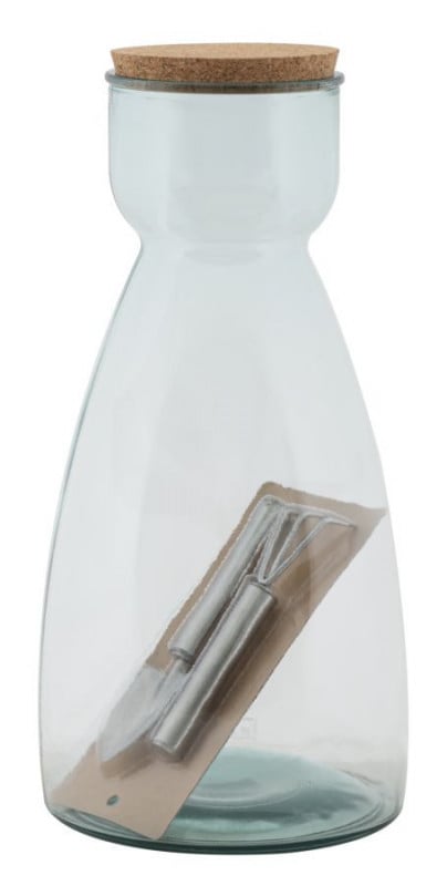 Vaza transparenta din sticla reciclata, ∅ 21,5 cm, Elegant Mauro Ferretti
