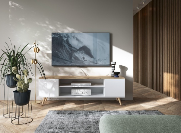 Comodă TV, 155x40x50cm, Petra, ADRK Furniture