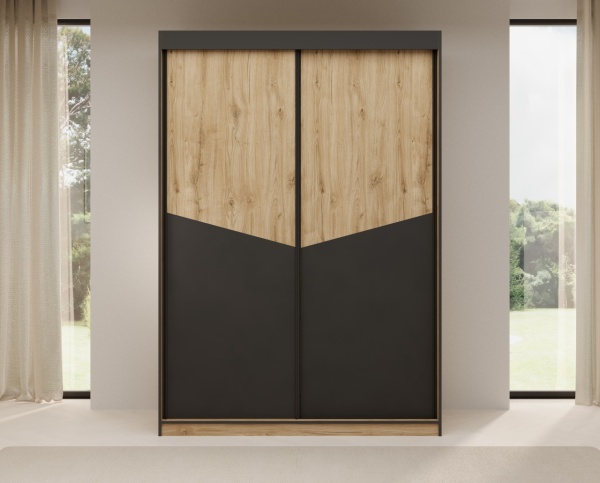 Dulap cu usi glisante, 150x65x216 cm, Atson 150, ADRK Furniture