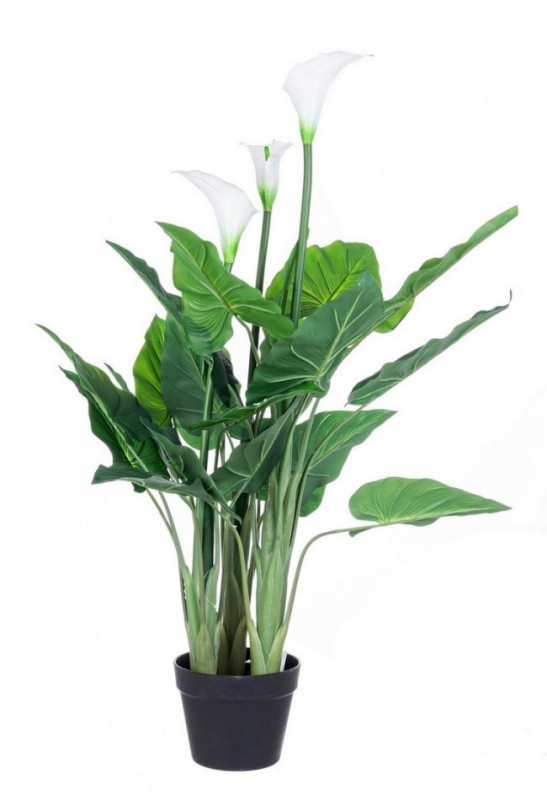 Floare artificiala decorativa cu ghiveci, 100 cm, Calla Bizzotto