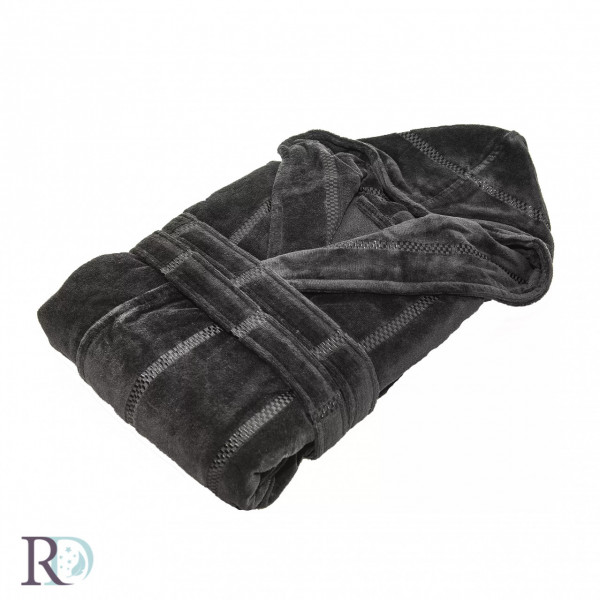 Halat de baie barbati, 100% bumbac, negru, Roxyma Dream Monica - Img 2