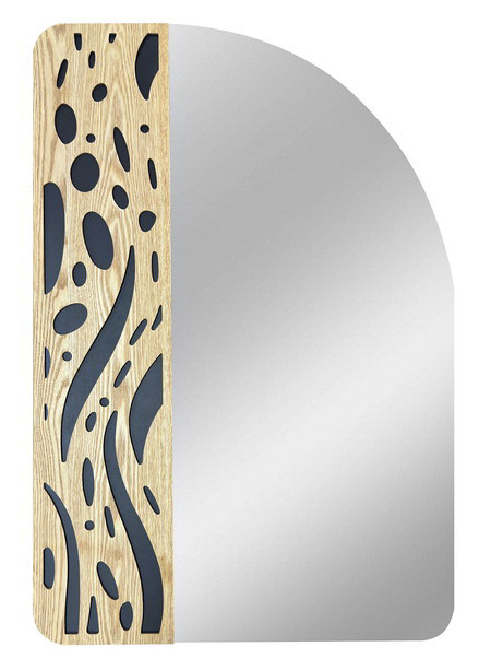 Oglinda aurie din lemn de frasin si MDF, 60 x 1 x 90 cm, Terry Mauro Ferreti - Img 1