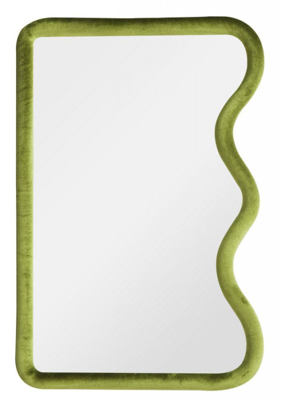 Oglindă decorativa verde din MDF si textil, 90 x 60 x 4 cm, Tod Mauro Ferreti - Img 1