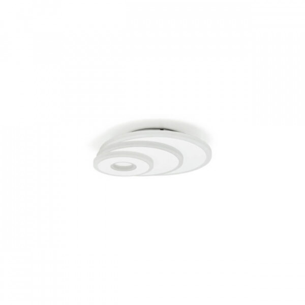 Plafoniera LED Albiorix v1, alb, dimabil, cu telecomanda, lumina calda / rece / neutra, Kelektron