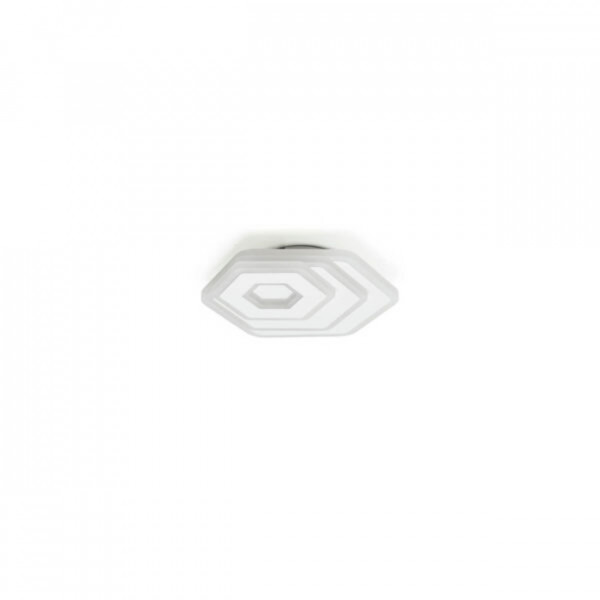Plafoniera LED Prometeo v2, alb, dimabil, cu telecomanda, lumina calda / rece / neutra, Kelektron