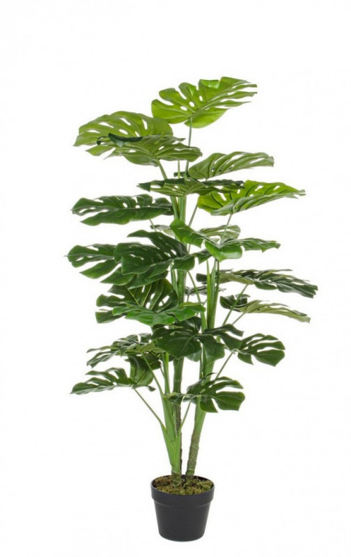 Planta artificiala decorativa cu ghiveci, 120 cm, Philodendron Bizzotto - Img 1