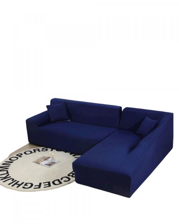 Set 2 Huse Elastice Moderne pentru Coltar, Marime: M+L, Bleumarin, HES-35