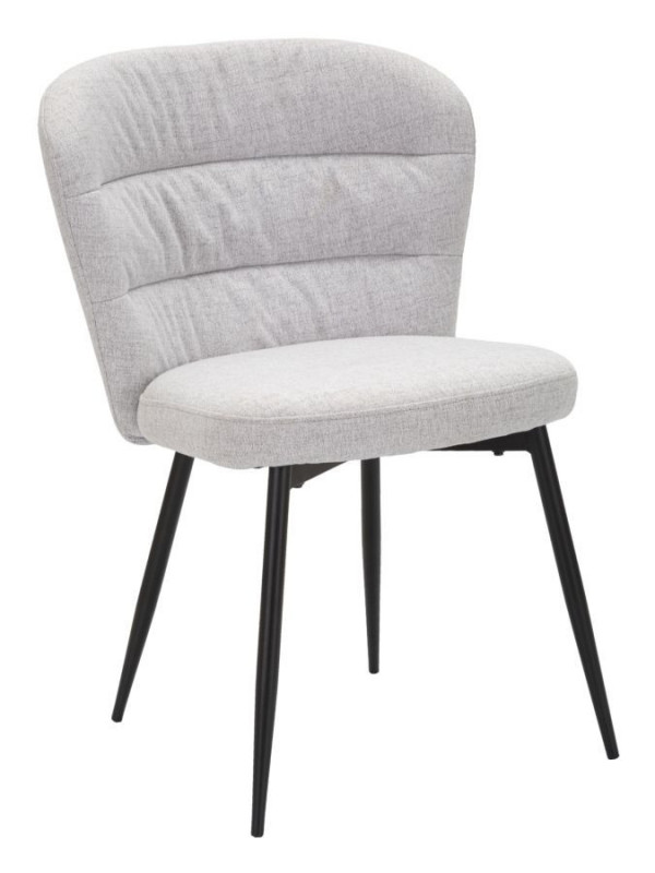 Set 2 scaune dining gri deschis din stofa si lemn de Pin, 58x60,5x85 cm, Losanna Mauro Ferretti