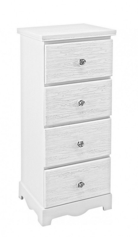 Comoda alb antichizat din MDF melaminat, 31,5 cm, Blanc Bizzotto